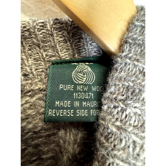 Orvis Deadstock Mens Pure Chunky Wool Elbow Patch Sweater Size XXL Brown NEW - Picture 10 of 10